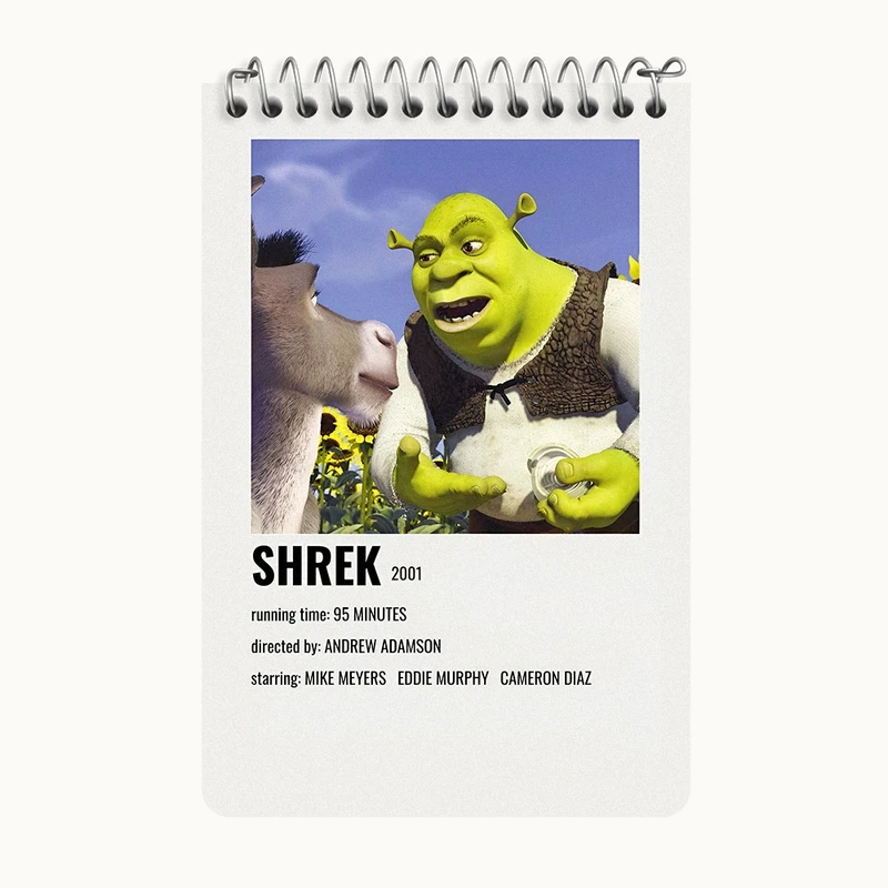 دفتر یادداشت 50 برگ خندالو طرح شرک (Shrek) کد F13230