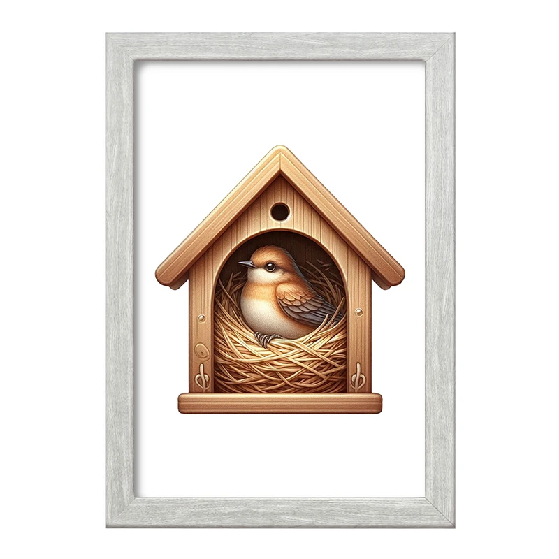 تابلو خندالو طرح پرنده کد F3001