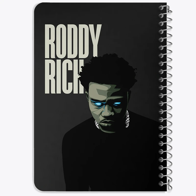 دفتر یادداشت 50 برگ خندالو طرح رودی ریچ (Roddy Ricch) کد F732