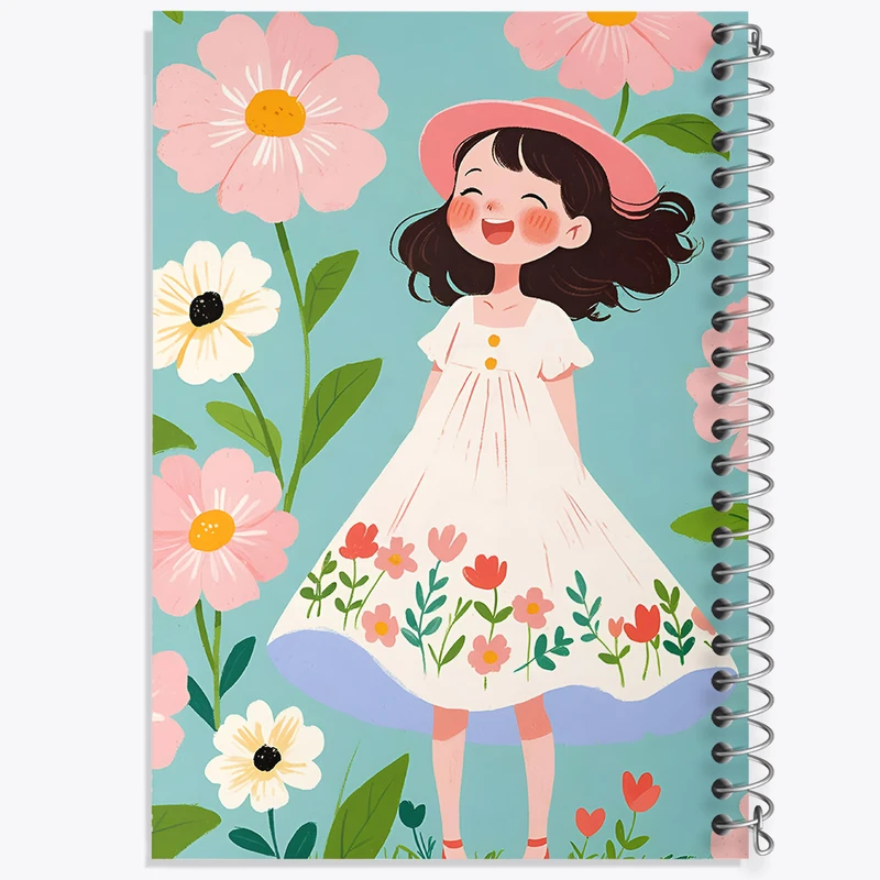 دفتر مشق 50 برگ خندالو طرح دخترانه فانتزی کد N8209