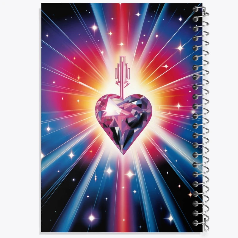 دفتر مشق 100 برگ خندالو طرح قلب مینیمال کد F3200