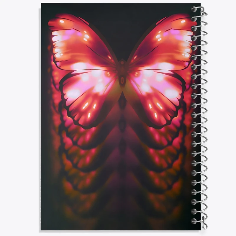 دفتر ژورنال نویسی 50 برگ خندالو مدل نقطه ای طرح پروانه کد F4600