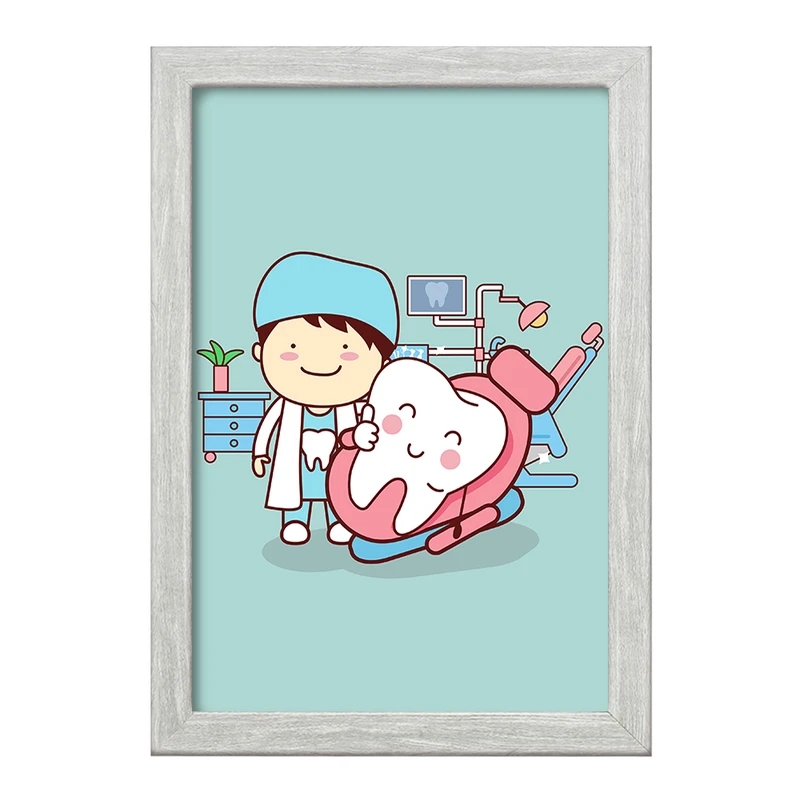 تابلو خندالو طرح دندان و دندان پزشکی کودکانه کد 36742