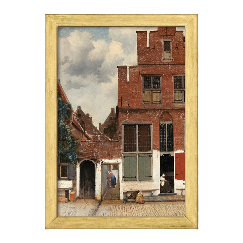 تابلو خندالو طرح نقاشی خیابان کوچک اثر یوهانس فرمیر کد F12426