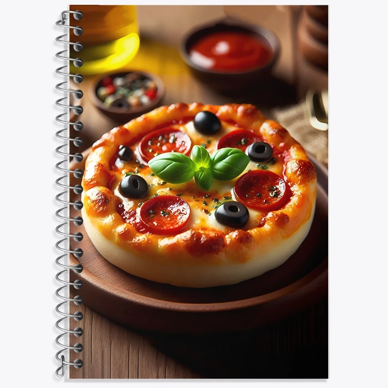 دفتر لغت 50 برگ خندالو طرح پیتزا کد F10595