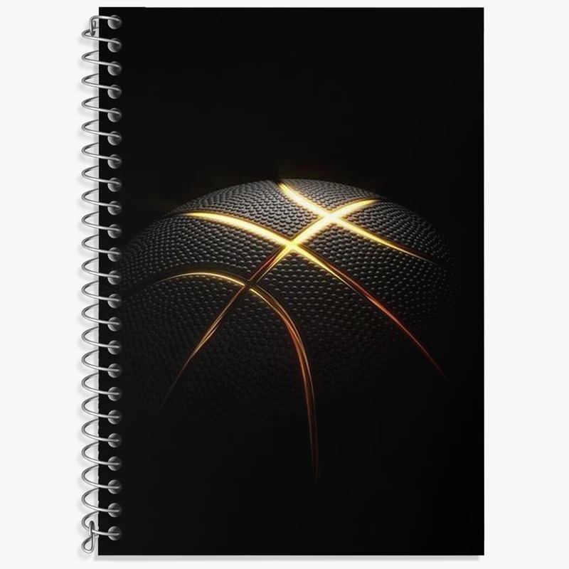 دفتر زبان 50 برگ خندالو مدل سه خط طرح توپ بسکتبال کد F2961