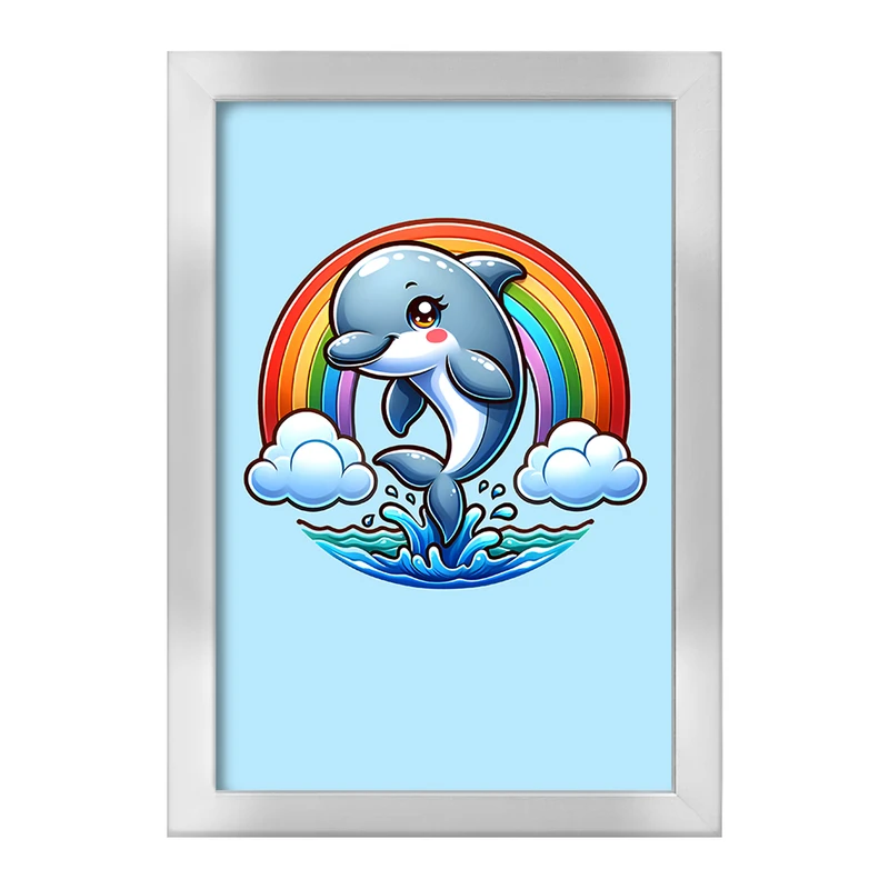 تابلو خندالو طرح دلفین کیوت کد F7717