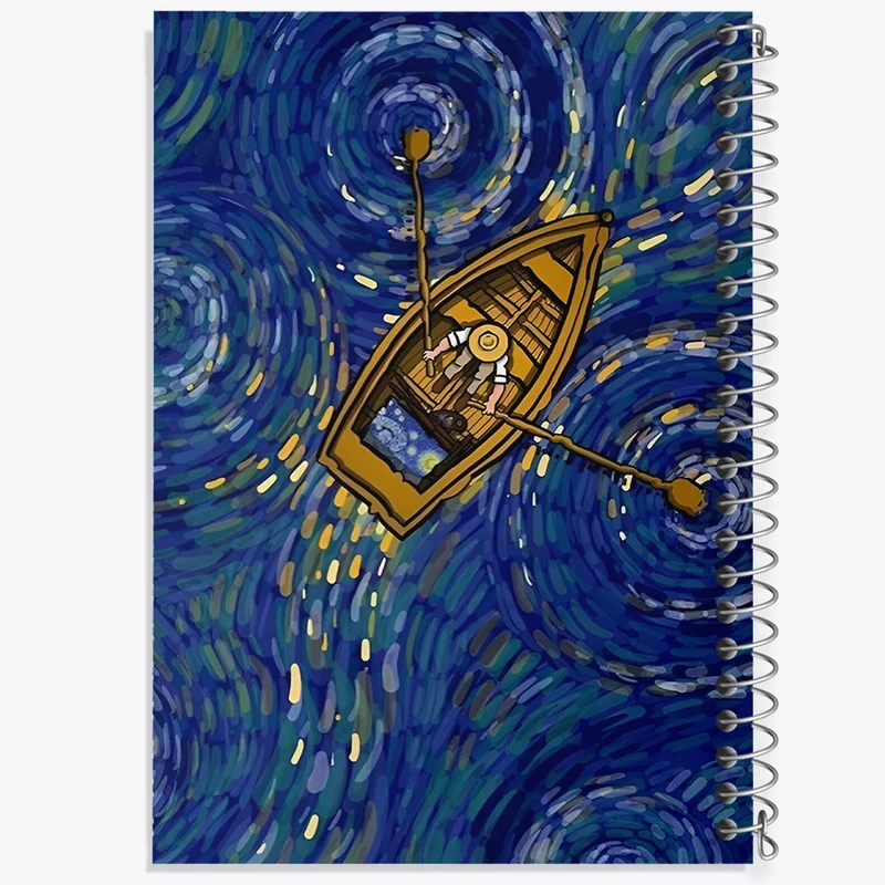 دفتر مشق 50 برگ خندالو طرح ونسان ونگوگ کد F3932