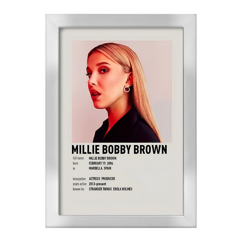 تابلو خندالو طرح میلی بانی براون (Millie Bobby Brown) کد F13149