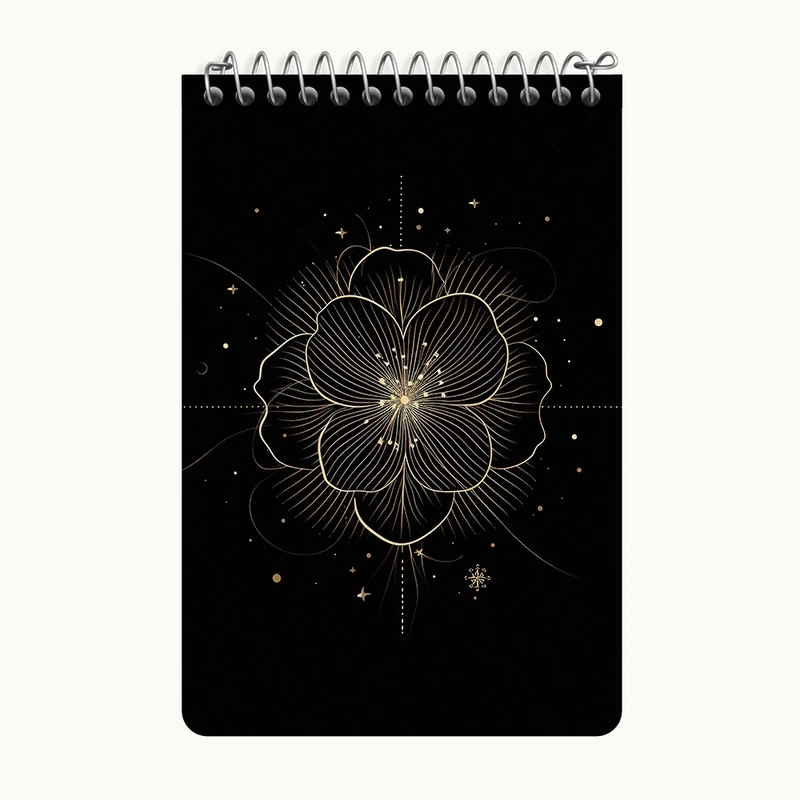 دفتر یادداشت 50 برگ خندالو طرح گل مینیمال کد F3081