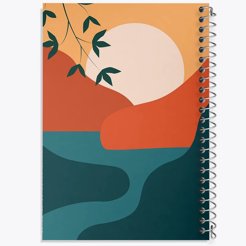 دفتر مشق 100 برگ خندالو طرح منظره غروب کد F3151