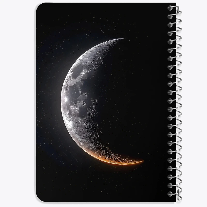 دفتر یادداشت 50 برگ خندالو طرح ماه (Moon) کد F12872