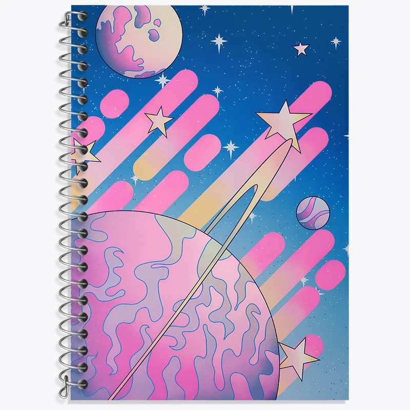 دفتر نت موسیقی 50 برگ خندالو طرح فضایی کد N6785