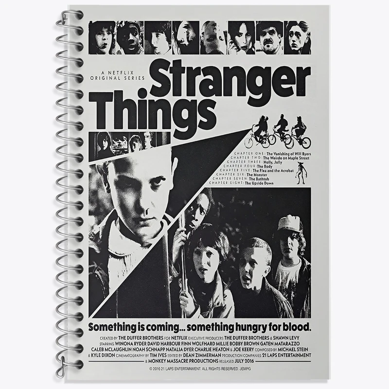 دفتر زبان 50 برگ خندالو مدل سه خط طرح استرنجر تینگز (Stranger Things) کد F13503