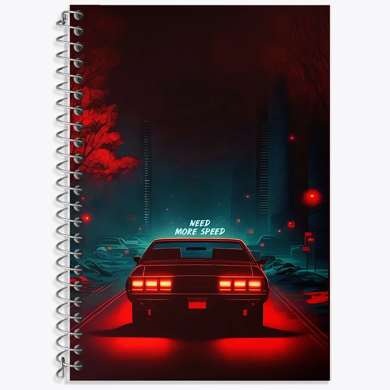 دفتر زبان 50 برگ خندالو مدل دو خط طرح ماشین کلاسیک کد F10638