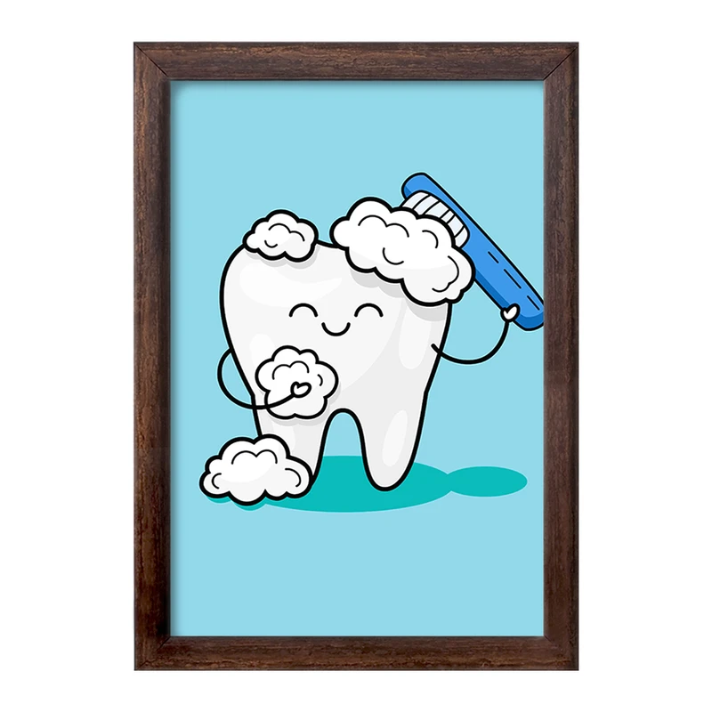 تابلو خندالو طرح دندان و دندان پزشکی کودکانه کد 36753