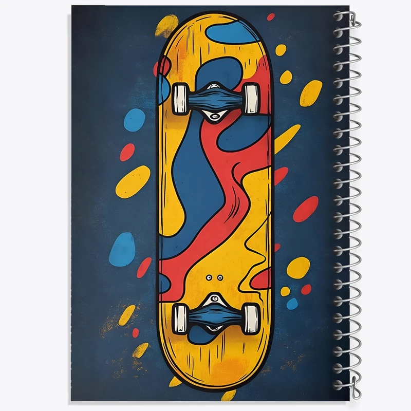 دفتر شطرنجی 50 برگ خندالو طرح اسکیت برد کد F10628