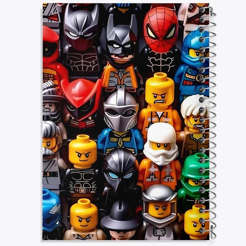 دفتر شطرنجی 50 برگ خندالو طرح لگو (Lego) کد N8356