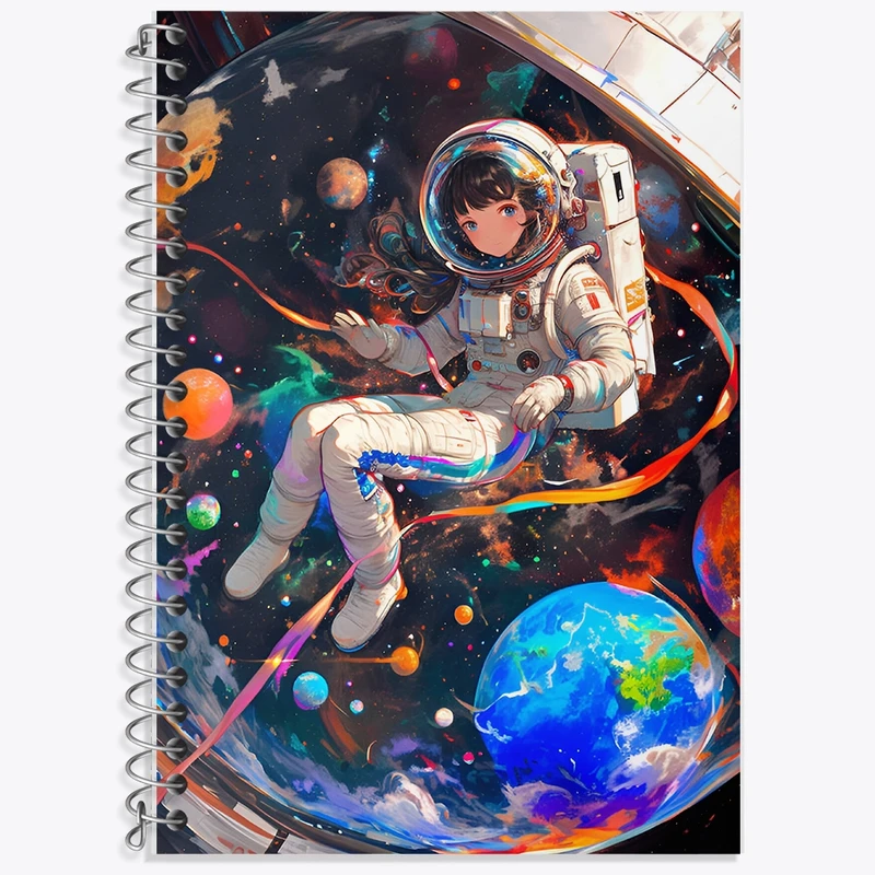 دفتر لغت 50 برگ خندالو طرح دختر فضانورد کد F9236