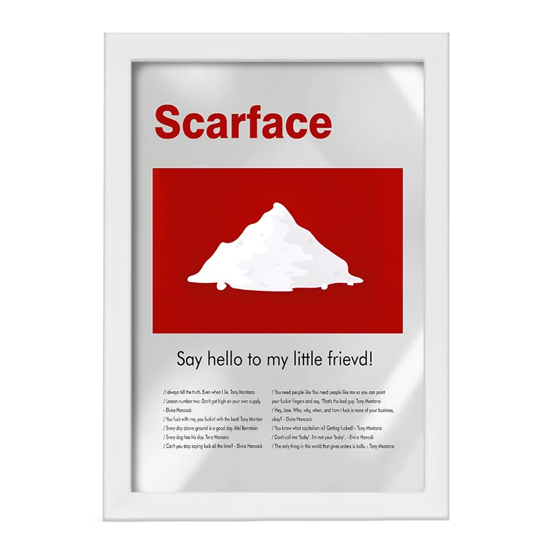 تابلو خندالو طرح صورت زخمی (scarface) کد F13846