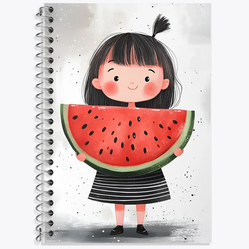 دفتر لغت 50 برگ خندالو طرح دختر و هندوانه کد F12833