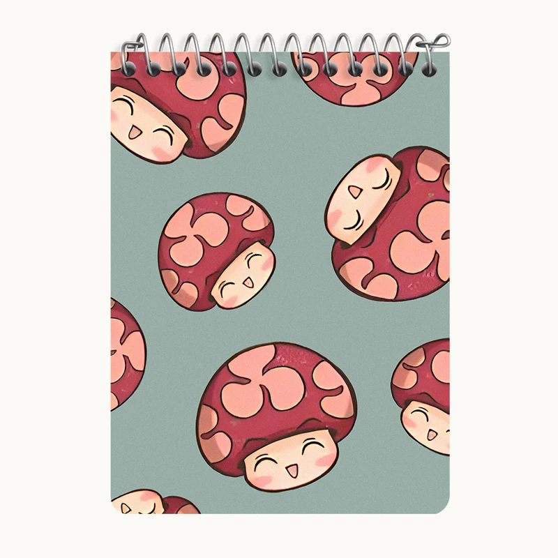 دفتر یادداشت 50 برگ خندالو طرح پترن قارچی کد N6725