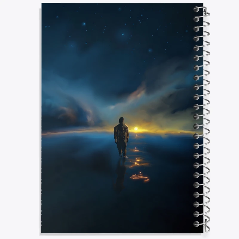 دفتر لیست خرید 50 برگ خندالو طرح مرد و غروب کد F12538