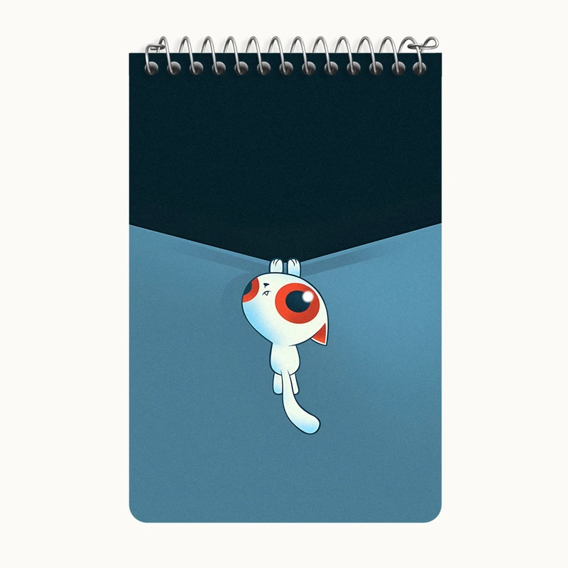 دفتر یادداشت 50 برگ خندالو طرح گربه (Cat) کد F3400