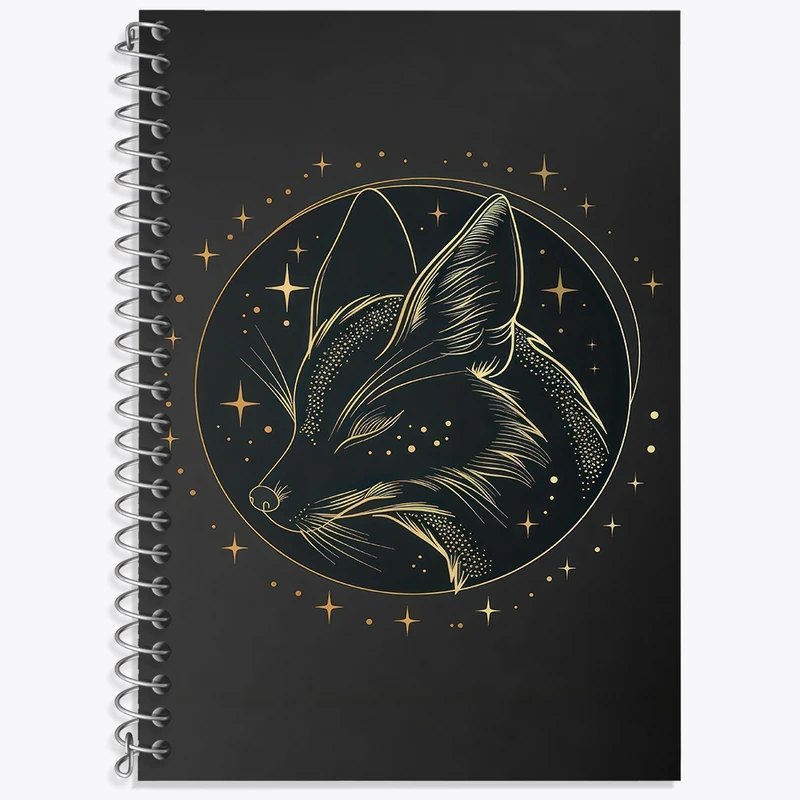 دفتر لغت 50 برگ خندالو طرح روباه مینیمال کد F3086