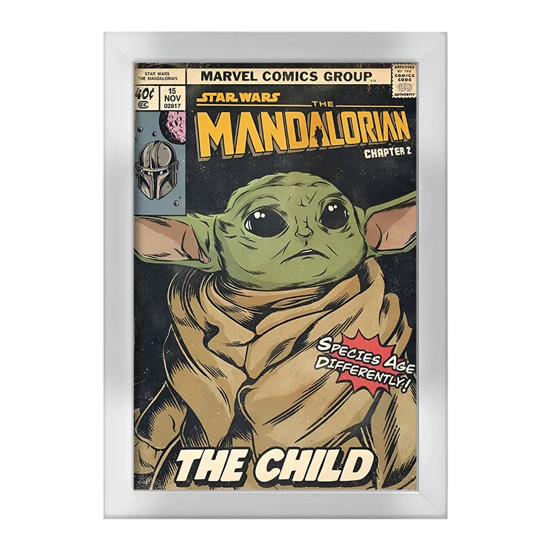 تابلو خندالو طرح بیبی یودا (The Mandalorian) کد F13755