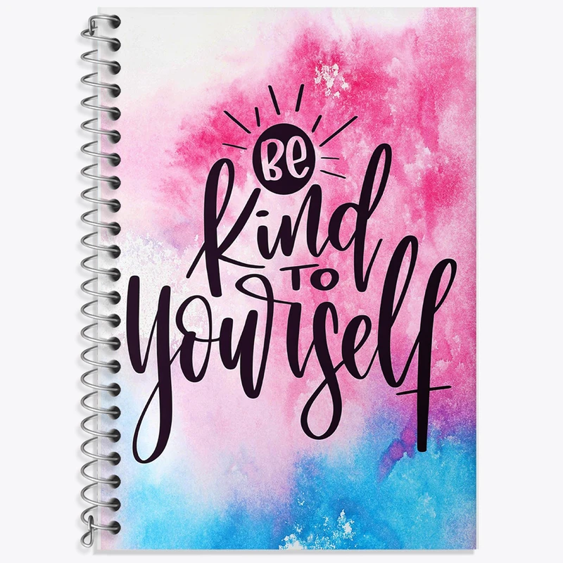 دفتر زبان دوخط 50 برگ خندالو طرح Be Kind To Your Self کد F11400