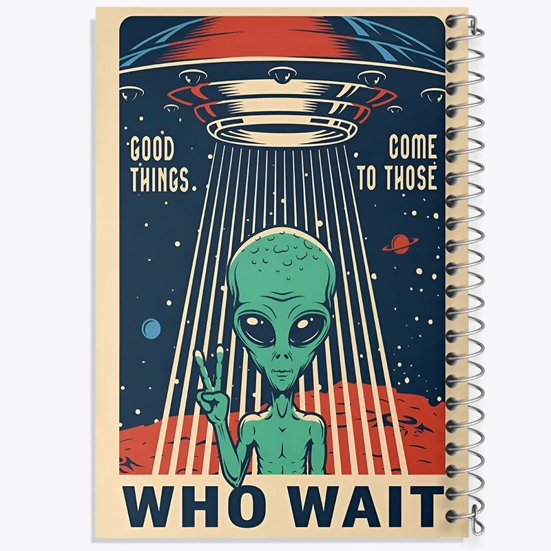 دفتر ژورنال نویسی 50 برگ خندالو مدل نقطه ای طرح آدم فضایی کد F4118