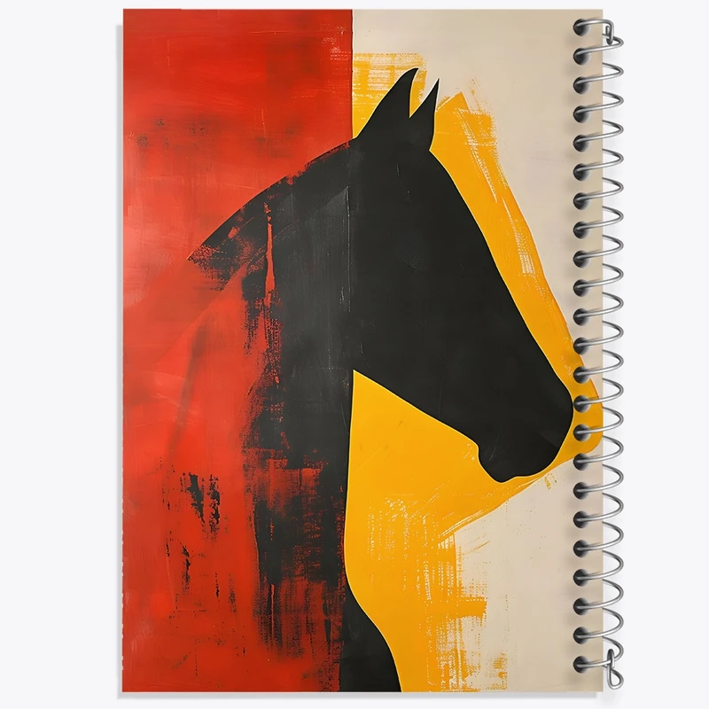 دفتر شطرنجی 50 برگ خندالو طرح اسب کد F4620