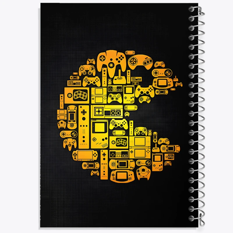 دفتر مشق 50 برگ خندالو طرح پک من (PAC-MAN) کد F4297