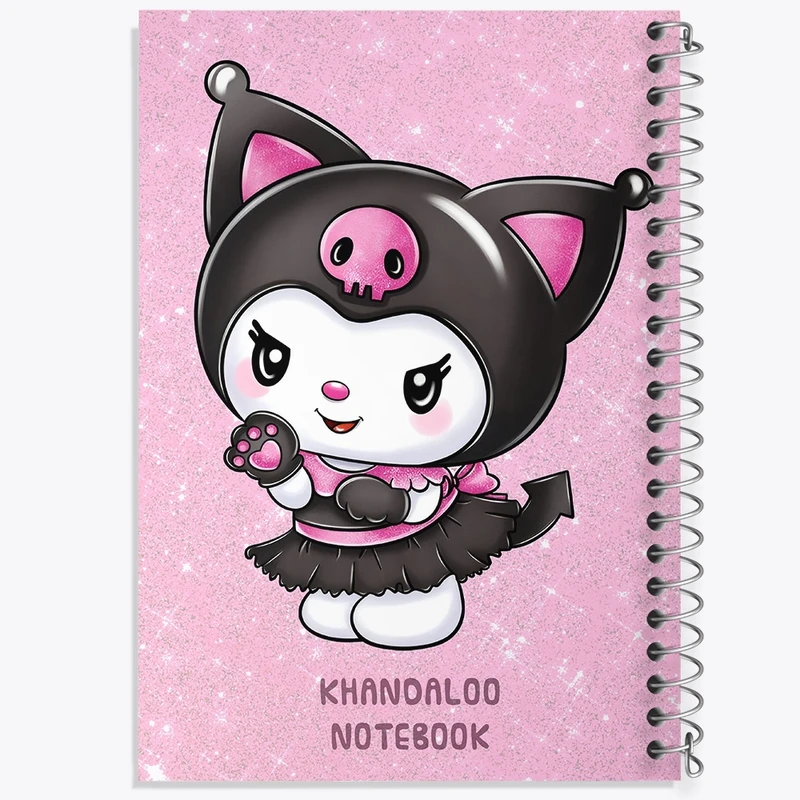 دفتر طراحی 50 برگ خندالو طرح کرومی (Kuromi) کد N9024