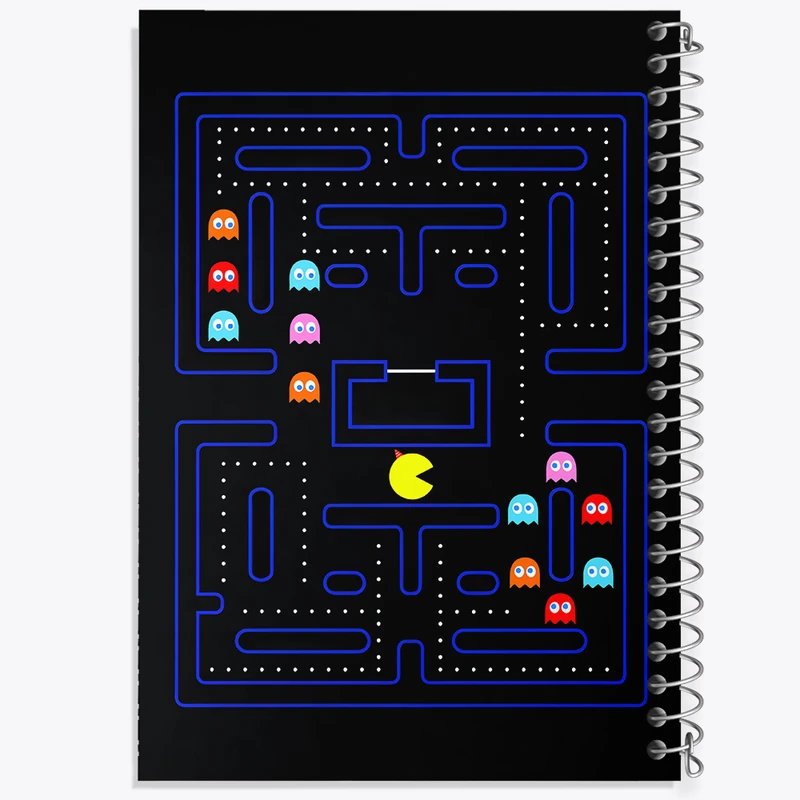 دفتر مشق 100 برگ خندالو طرح پکمن (PAC-MAN) کد F11818