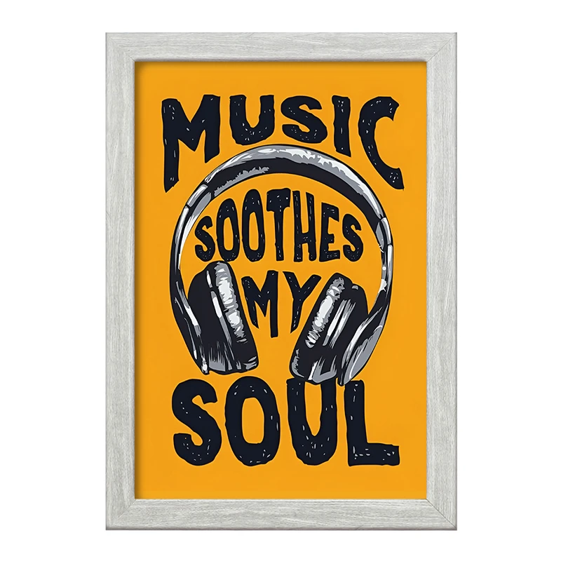 تابلو خندالو طرح Music Soothed My Soul کد F7458