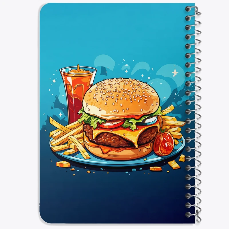 دفتر یادداشت 50 برگ خندالو طرح فست فود (Fast Food) کد 36566
