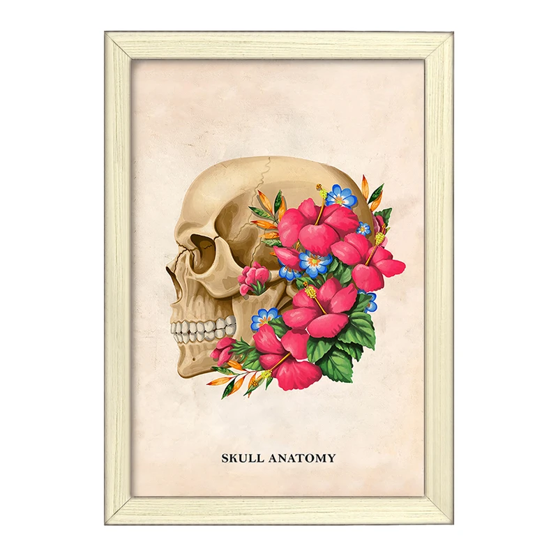 تابلو خندالو طرح آناتومی جمجمه (Skull Anatomy) کد F14002