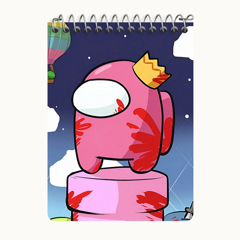 دفتر یادداشت 50 برگ خندالو طرح امانگ آس (Among Us) کد N4936