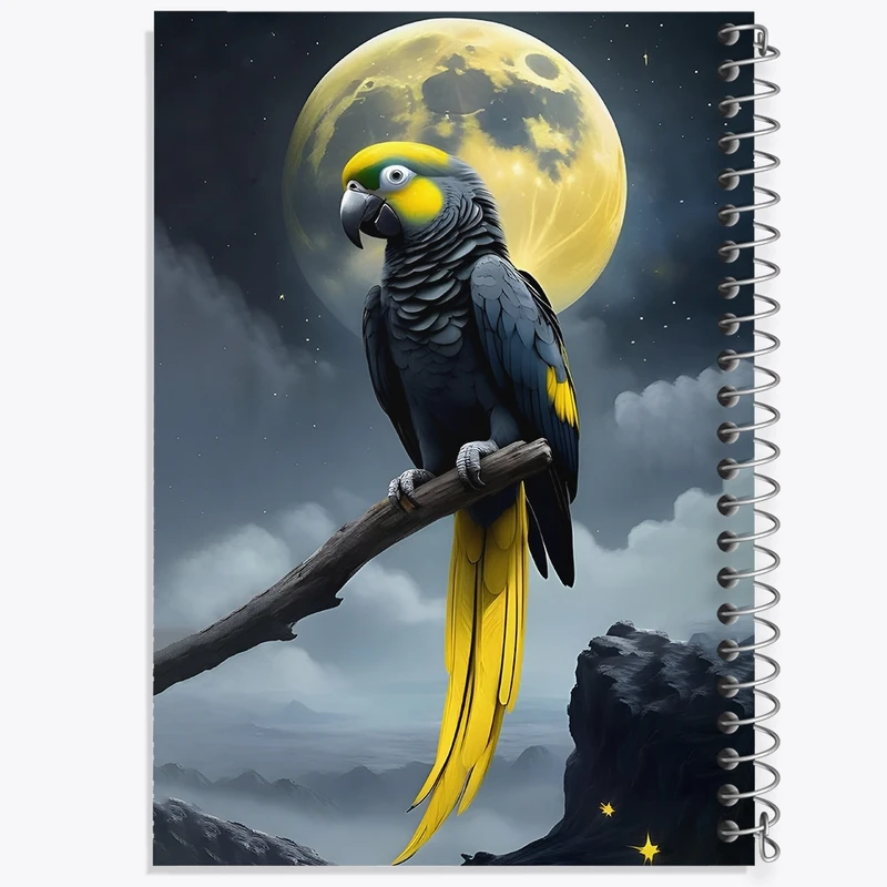 دفتر شطرنجی 50 برگ خندالو طرح طوطی کد F11415