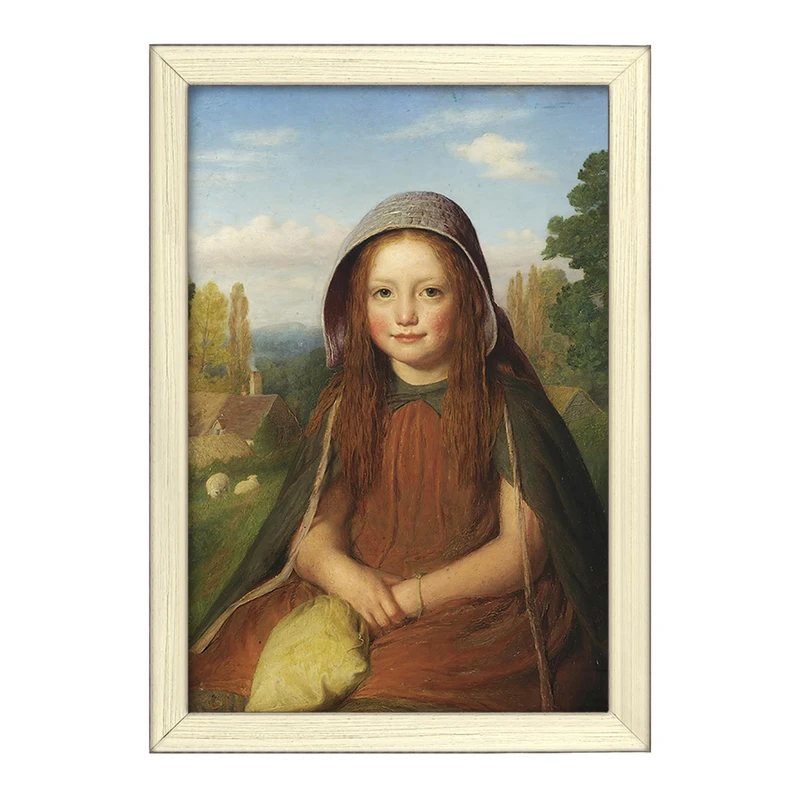 تابلو خندالو طرح نقاشی یک زن روستایی اثر ادوارد تامپسون دیویس کد F12250