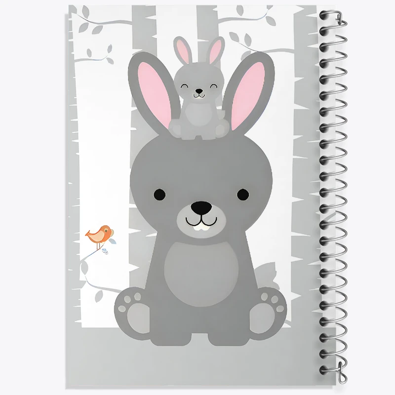 دفتر مشق 50 برگ خندالو طرح خرگوش بامزه کد F3178