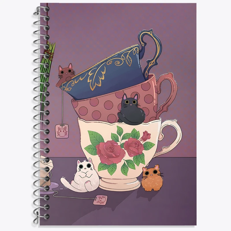 دفتر لغت 50 برگ خندالو طرح گربه بامزه کد N8325