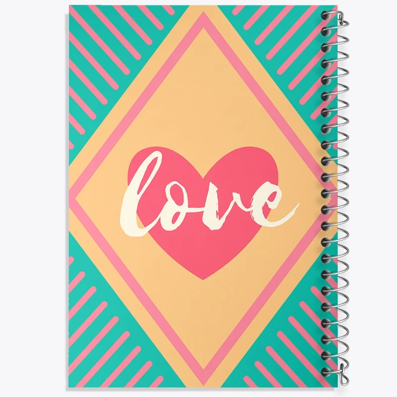 دفتر طراحی 50 برگ خندالو طرح Love کد N125