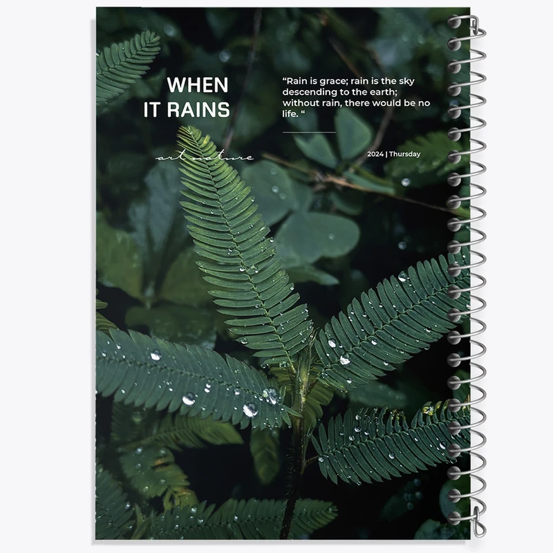 دفتر مشق 50 برگ خندالو طرح وقتی باران می بارد (When It Rains) کد F13652