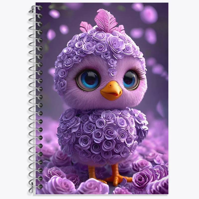 دفتر لغت 50 برگ خندالو طرح جوجه و گل کد F12817