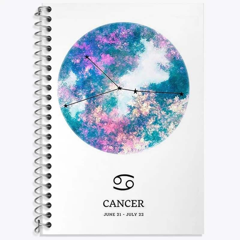 دفتر زبان 50 برگ خندالو مدل سه خط طرح ماه تولد تیر کد F11393