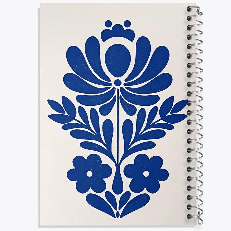 دفتر مشق 100 برگ خندالو طرح نقش گل کد N6881