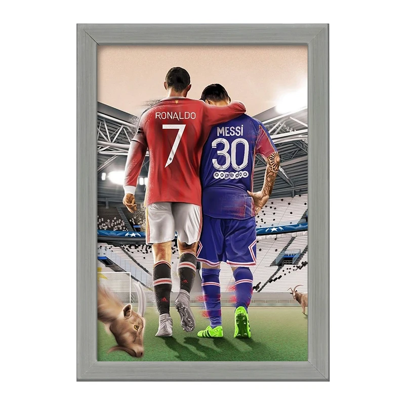 تابلو خندالو طرح کریستیانو رونالدو و لیونل مسی  کد 14000